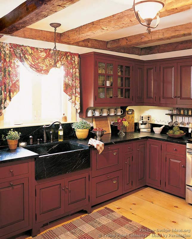 Rustic Painted Kitchen Cabinets
 A Rustic Country Kitchen in the Early American Style