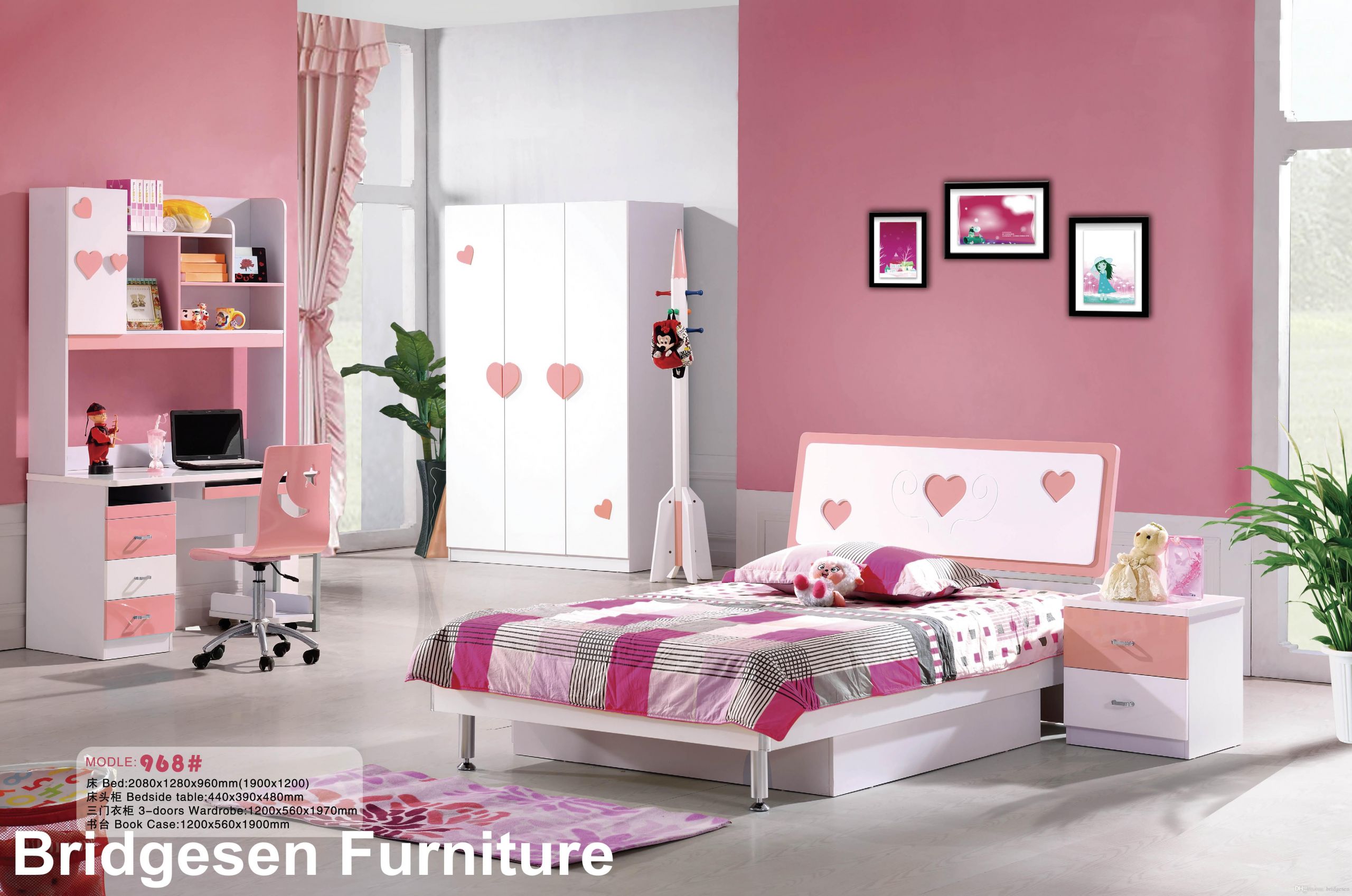 Teenage Girl Bedroom Furniture
 2019 MDF Teenage Girl Kids Bedroom Furniture Set With 2