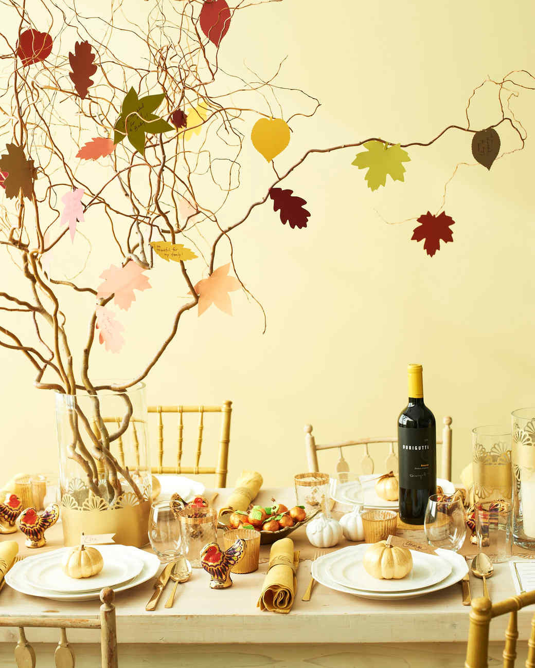 Thanksgiving Table Settings Martha Stewart
 Tree Centerpieces Time to Branch Out with Your Table Displays
